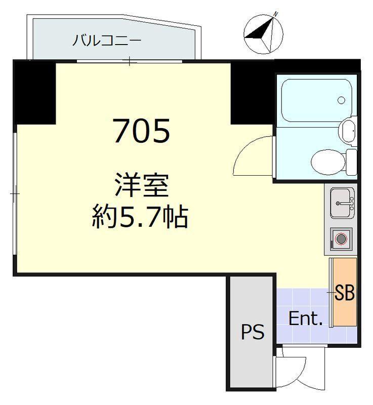 スカイコート後楽園Ⅱ（705） 間取り図画像