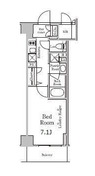 レジディア千駄木（409） 間取り図画像
