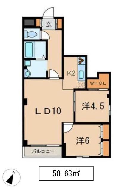 メゾンシャルマン（305） 間取り図画像