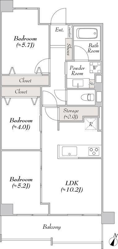 文京区本郷マンション 間取り図画像