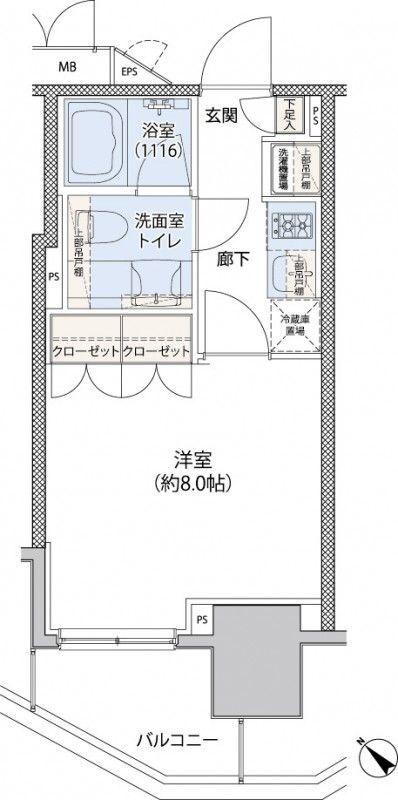 レジディア文京小石川Ⅱ（802） 間取り図画像