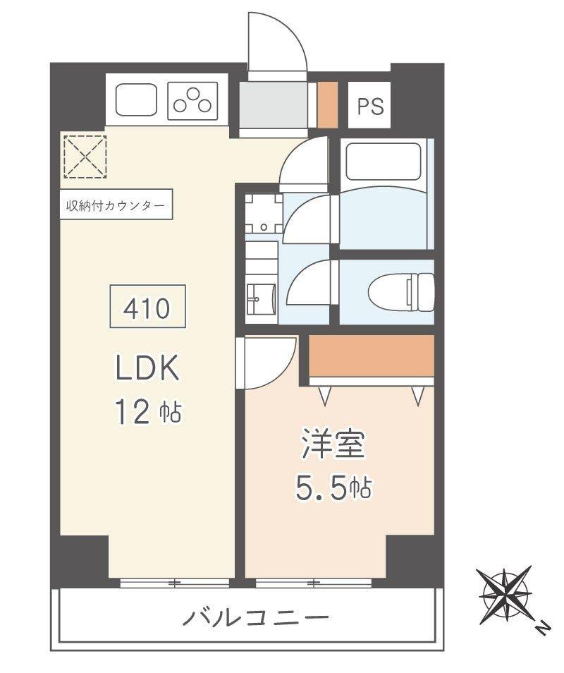 朝日動坂マンション（410） 間取り図画像