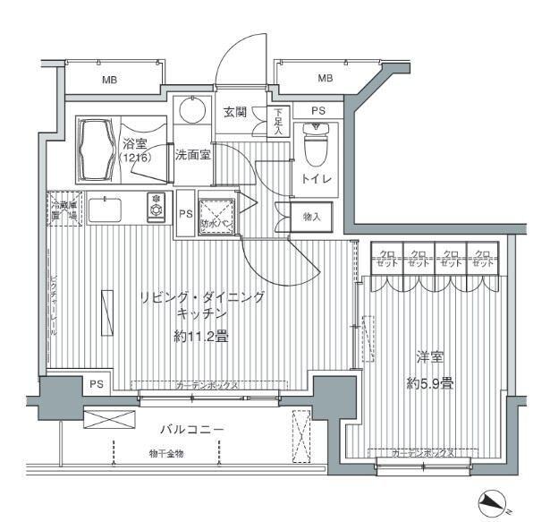 ヒューリックレジデンス茗荷谷（408） 間取り図画像