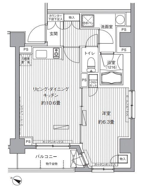 ヒューリックレジデンス茗荷谷（206） 間取り図画像