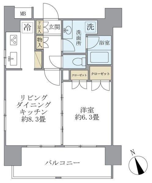 エコロジー白山レジデンス（1401） 間取り図画像