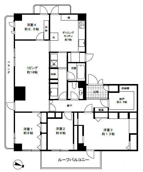 ヒルトップ道灌山（300） 間取り図画像