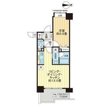 ライオンズマンション御茶ノ水（502） 間取り図画像
