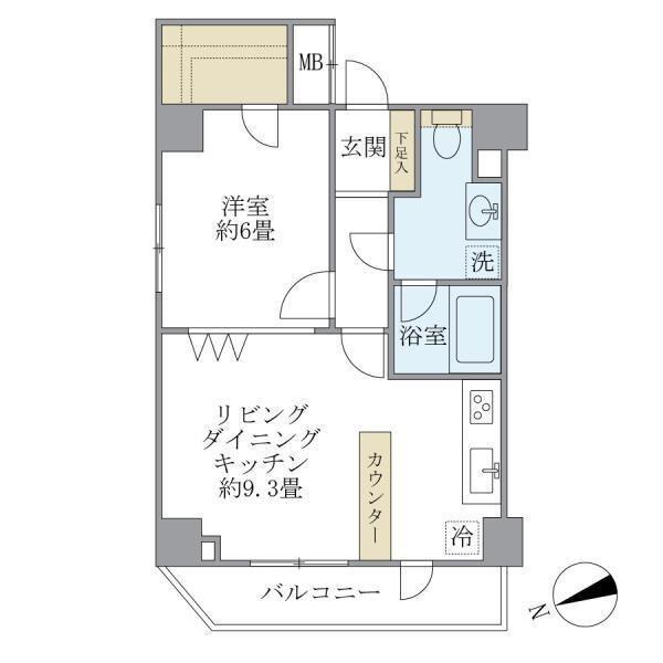 ＫＤＸレジデンス文京湯島（1101） 間取り図画像