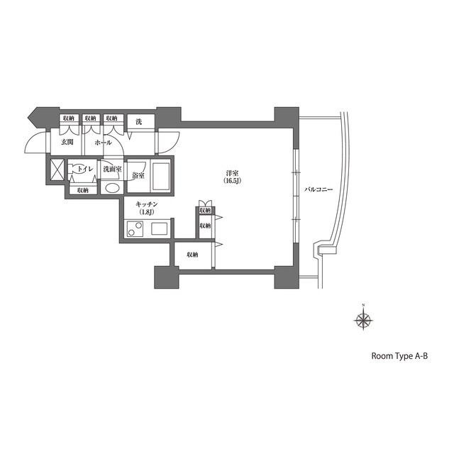 文京グリーンコートビュータワー本駒込（A1303） 間取り図画像