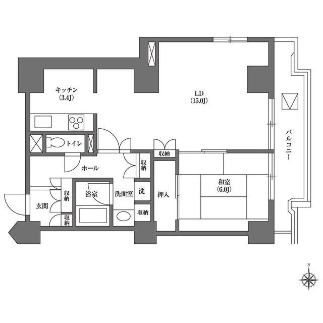 文京グリーンコートビュータワー本駒込（B0701） 間取り図画像