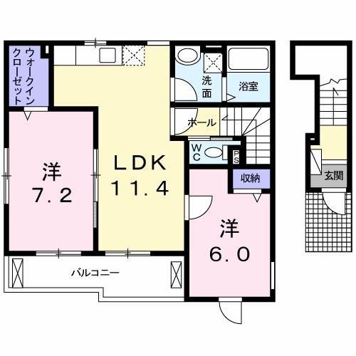 ルミエール六反地（201） 間取り図画像