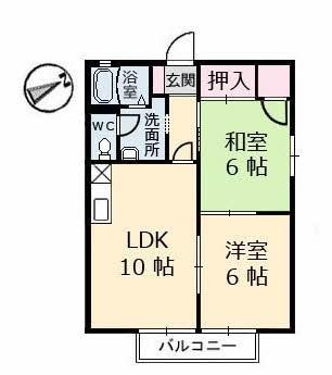 ディアス川南　Ｃ棟 間取り図画像