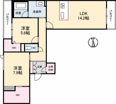 プレミアス（206） 間取り図画像