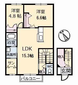 シャーメゾンピア　B棟 間取り図画像