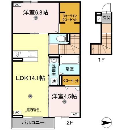 オリエンタルコート南田宮 間取り図画像