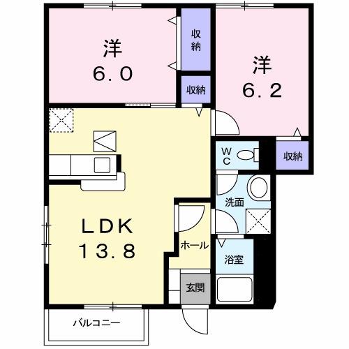 サンシェ−ルＢ（101） 間取り図画像
