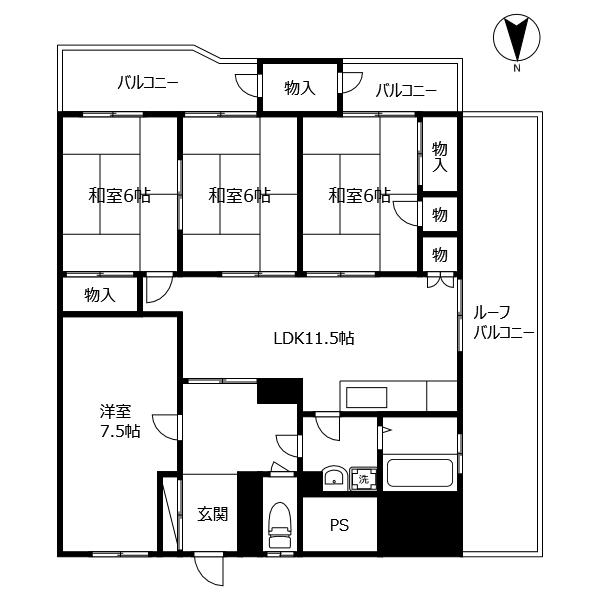 城南コーポラス 間取り図画像