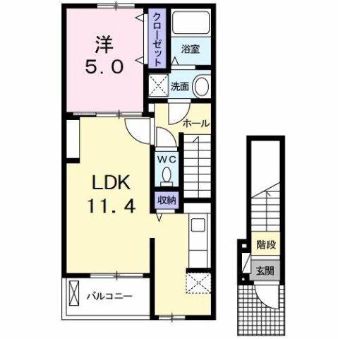 クラール南矢三Ａ 間取り図画像