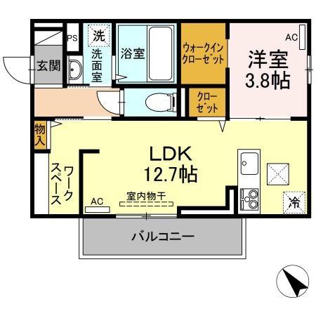 ラ・トゥール山城西　Ａ棟 間取り図画像