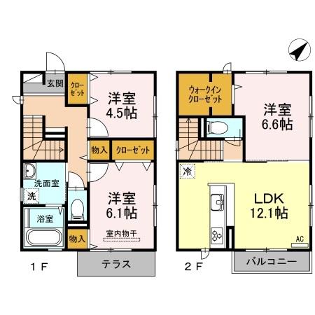 アンジュ　クレール　Ｂ棟 間取り図画像