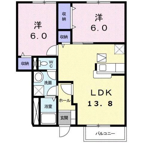 サンシェール　Ｂ 間取り図画像
