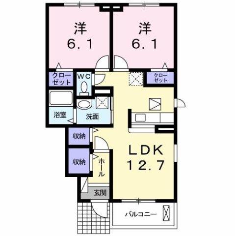 クレセント　Ⅱ（103） 間取り図画像