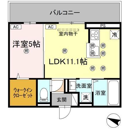 フィオーレガーデン北田宮　Ｃ 間取り図画像