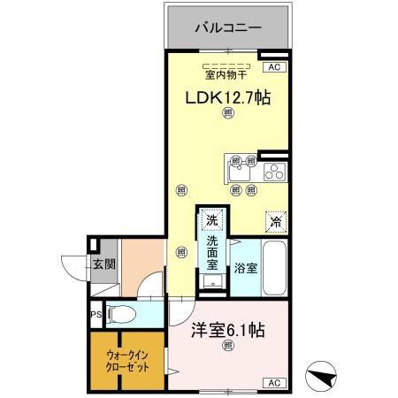 フィオーレガーデン北田宮　Ｃ 間取り図画像