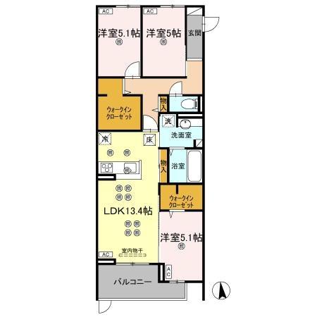 エグレットテラスⅡ 間取り図画像