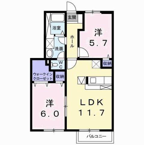 フィール　ファインＢ 間取り図画像
