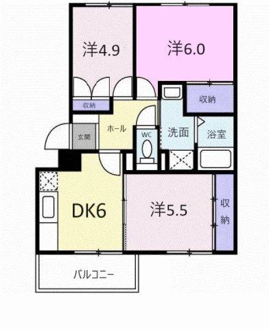 コーポ　ラフォーレ　Ｂ 間取り図画像