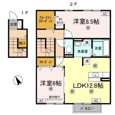 ルーエ　Ⅲ棟 間取り図画像