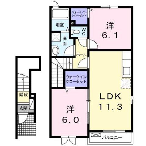 ルミエール下大野　Ａ 間取り図画像