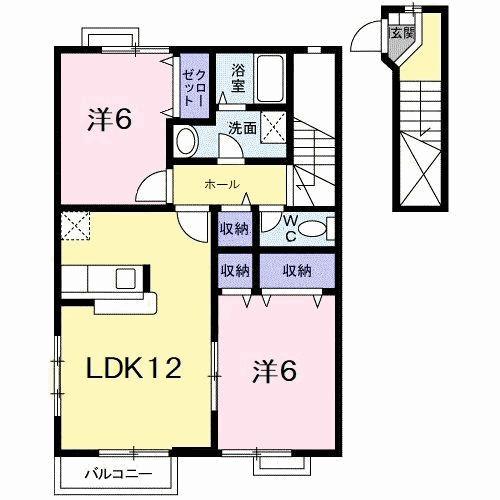 フィール　ファインＢ 間取り図画像