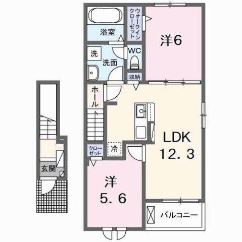 クララボージャ　Ａ（203） 間取り図画像