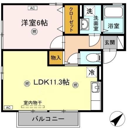 パレット田宮 間取り図画像