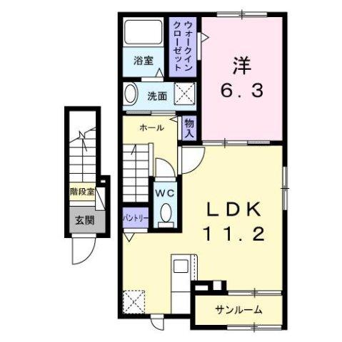 グレイス　八万（205） 間取り図画像