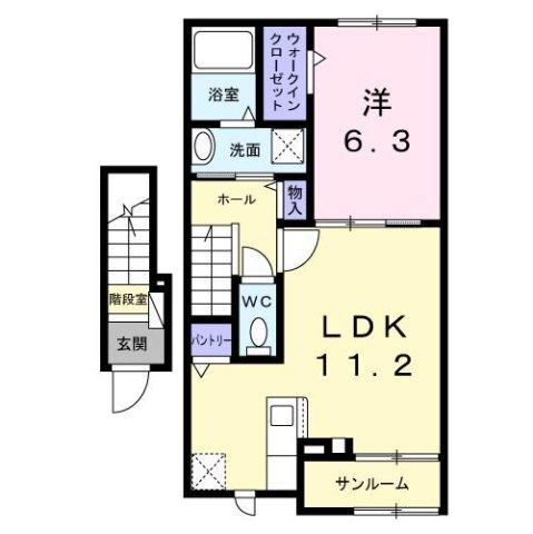 グレイス　八万（203） 間取り図画像