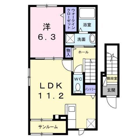グレイス　八万（201） 間取り図画像