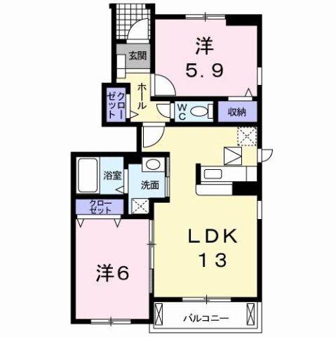 メゾンロアールⅡ　Ｃ 間取り図画像
