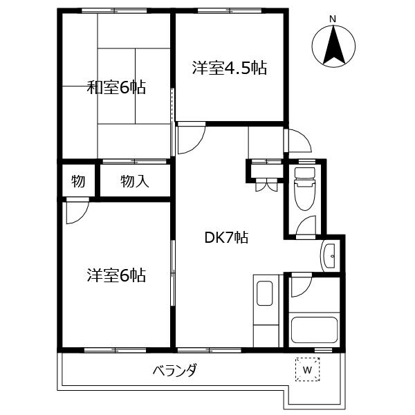 イータウン矢三Ⅰ 間取り図画像