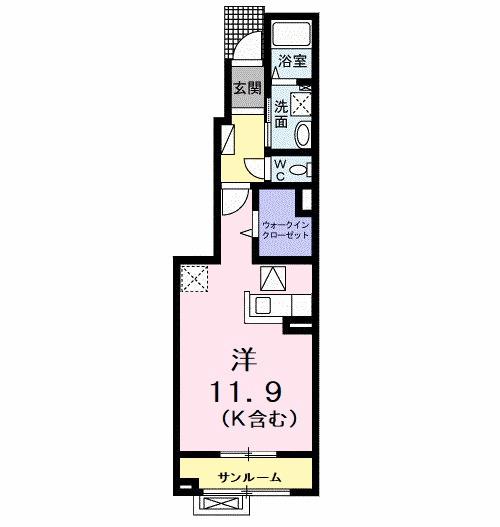 ハピネス　北島Ｅ（102） 間取り図画像