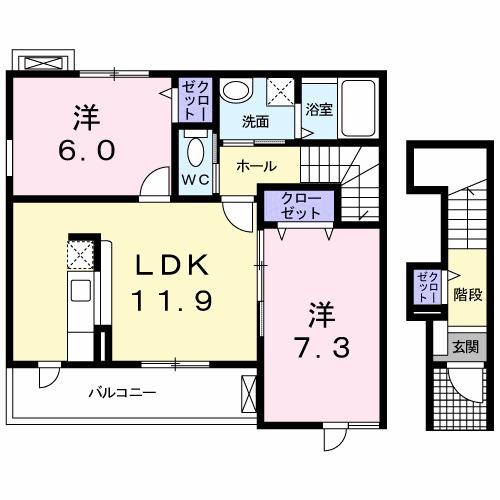 サニースクエアＡ（201） 間取り図画像
