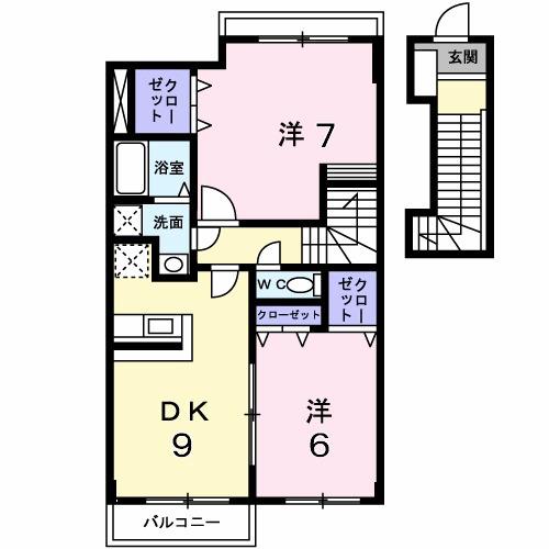 サザン・ヴィアーレＢ（202） 間取り図画像