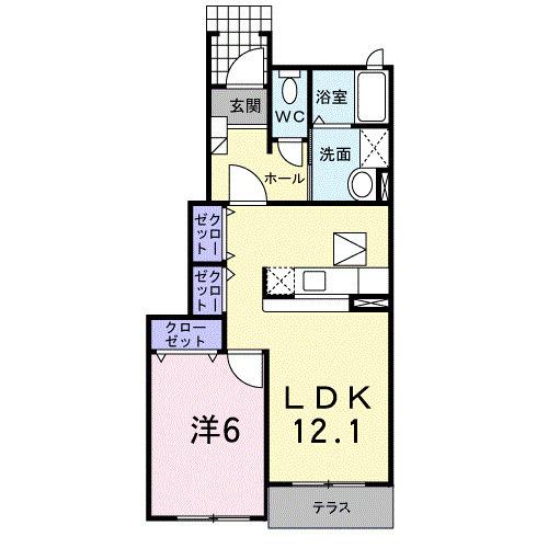 カトル・セゾン　Ⅱ（102） 間取り図画像