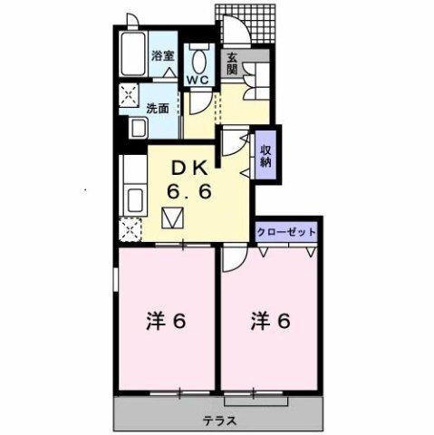 サンリットヴィラ相生Ｂ（105） 間取り図画像