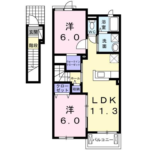 フォンテーヌ　ドール（202） 間取り図画像