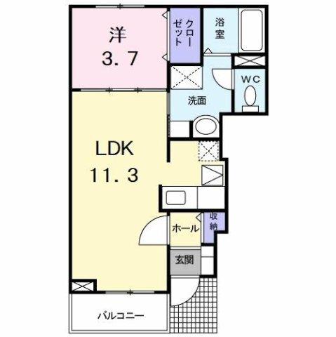 ティファニーハイツ　Ⅰ（103） 間取り図画像