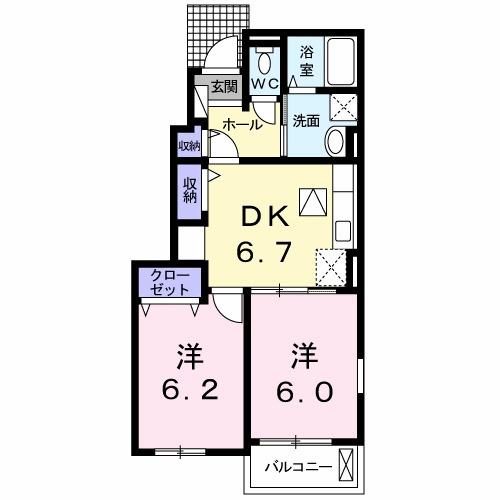 フィールドビーチ羽ノ浦　Ⅰ（101） 間取り図画像