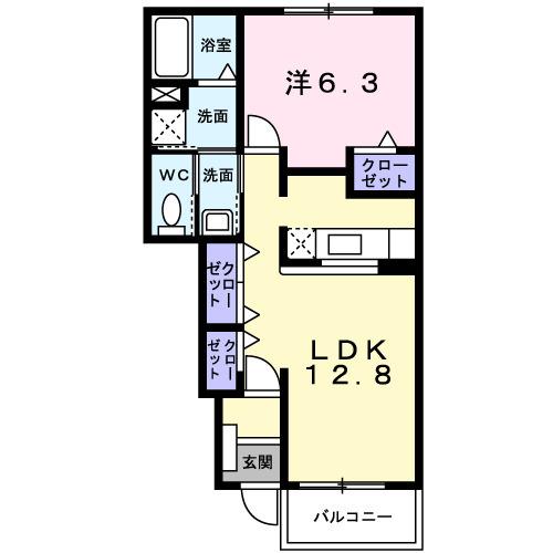 アンジェリカ　Ａ（102） 間取り図画像